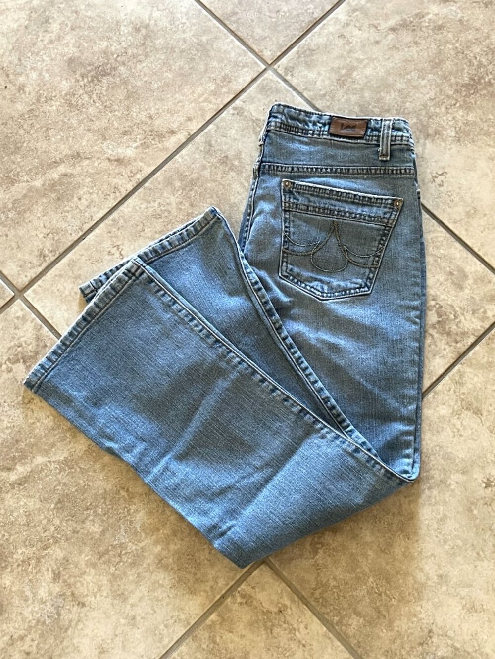 Lee Petite Blue Denim Jeans Midrise Bootcut 10P